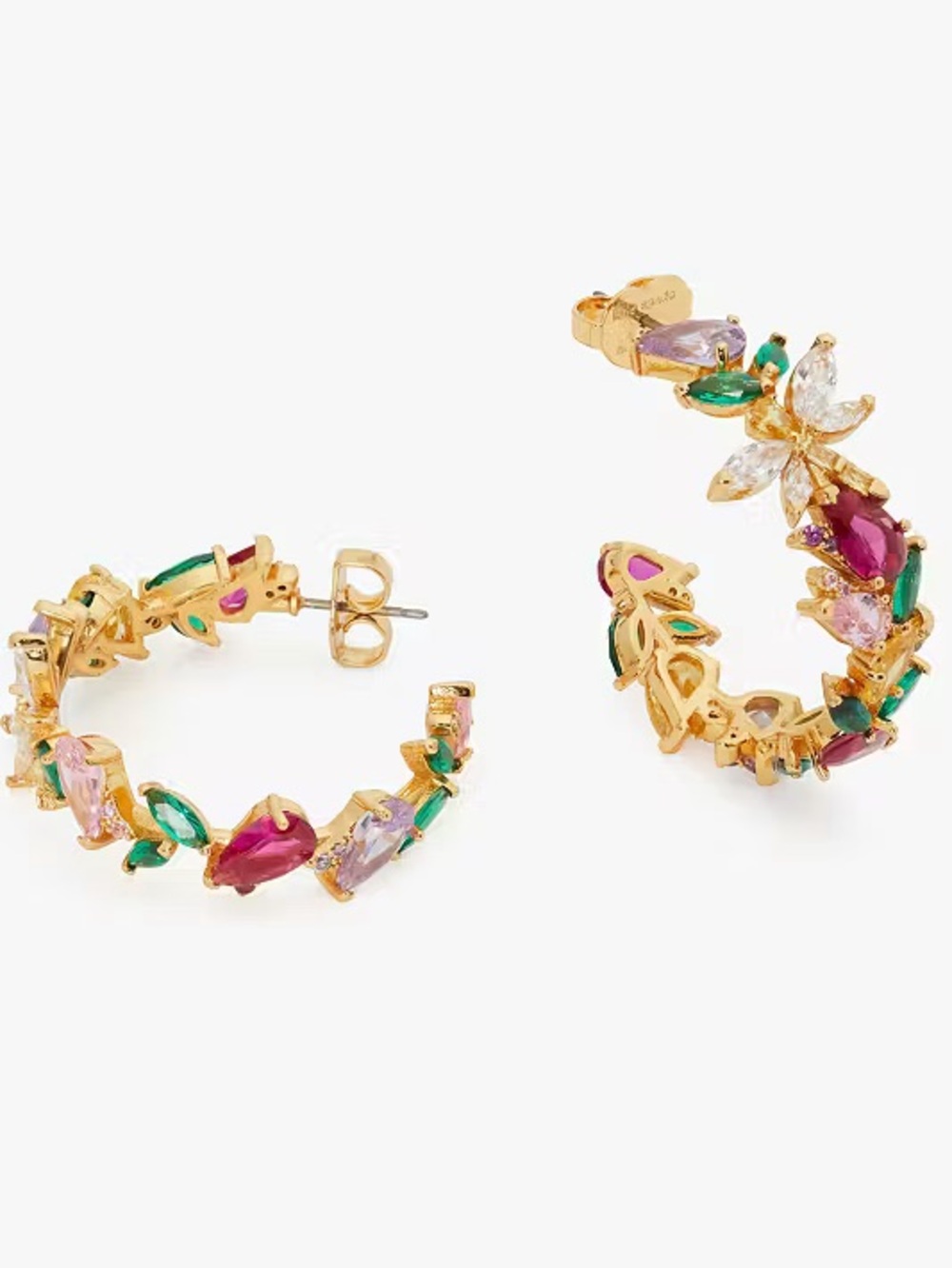 KATE SPADE NEW YORK ♠️ GREENHOUSE FLORAL HOOP EARRINGS 💐🌸🌷🌻